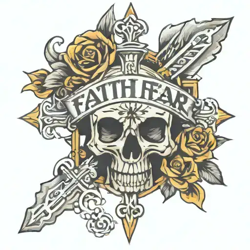 Faith Over Fear Around Cross