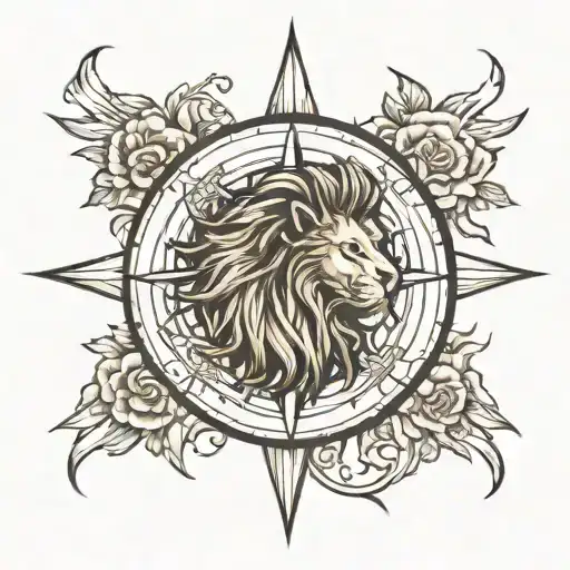 Lion Compass Roses