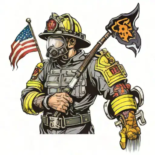 Firefighter Retired Artist Painting