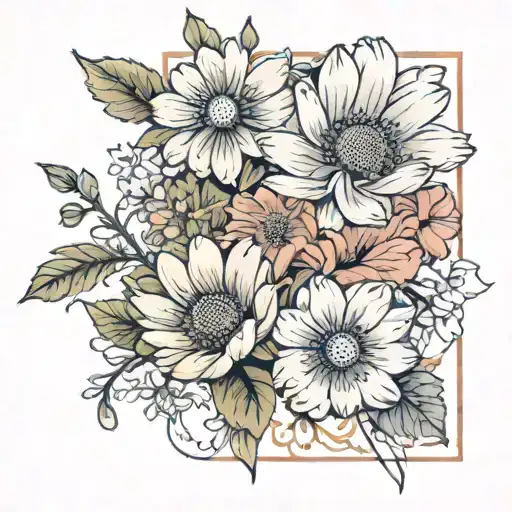 Daisy Rose Honeysuckle Poppy Flowers