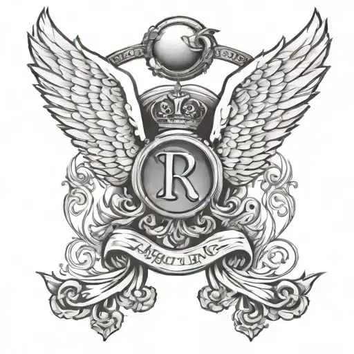 Rememberance Tattoo Featuring Angel Wings