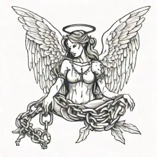Angel Chained Up