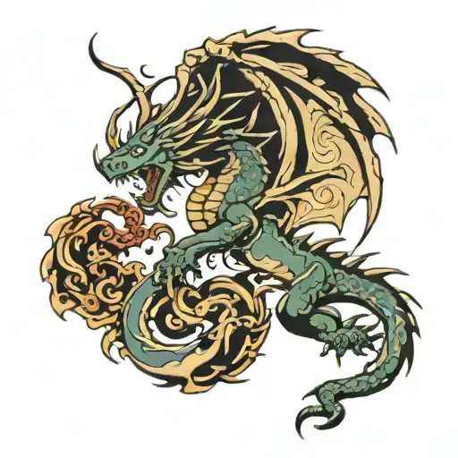 Dragon Falling Angel