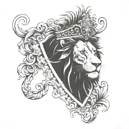 Combine A Lion Face With A Luckenbooth Design In A Unique Way