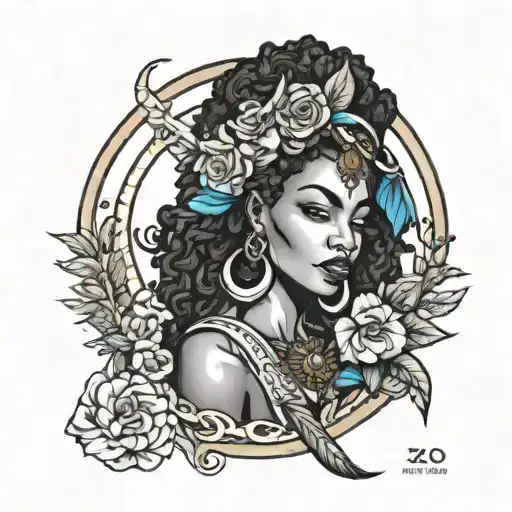 Afrocentric Virgo Zodiac Sign