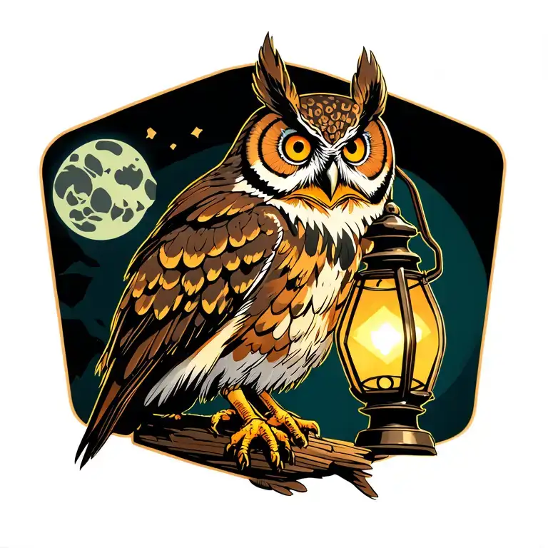Owl And Big Lantern