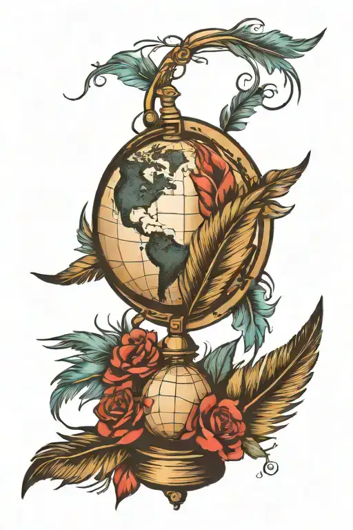 Globe Feather Peace Square