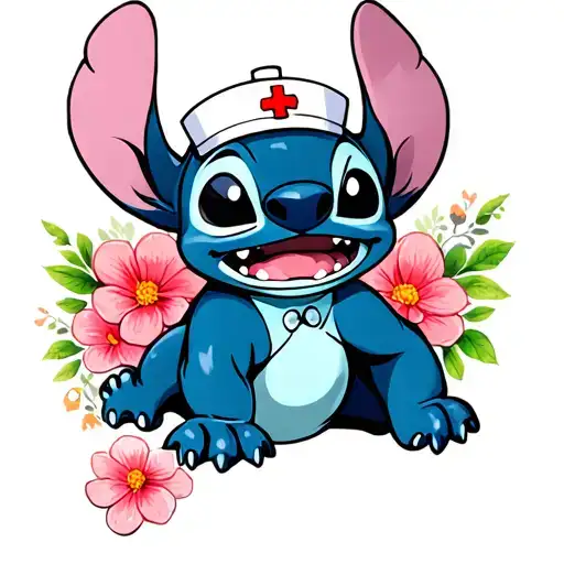 Lilo Stitch Nurse Tattoo For Children