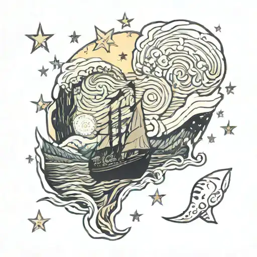 Travel Tattoo Van Gogh Starry Night