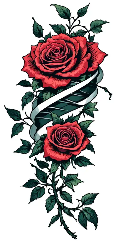 Roses With Vines Wrapping