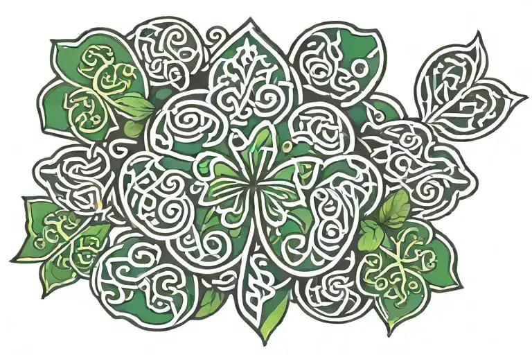 Irish Shamrock Celtic Design Featuring