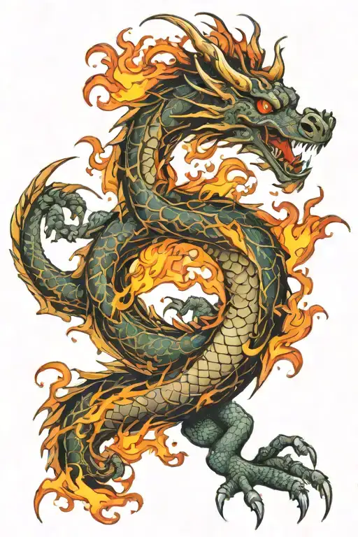 Fire Surrounded Dragon