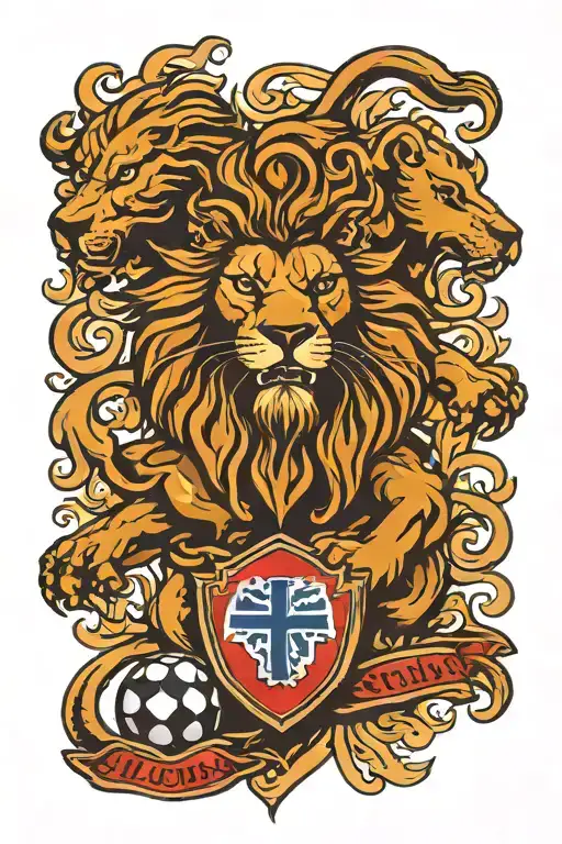 Three Lions Football Logo Incorporated