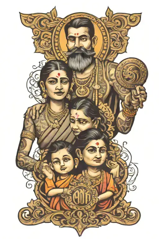 Mom Dad With Sankrit Shlok