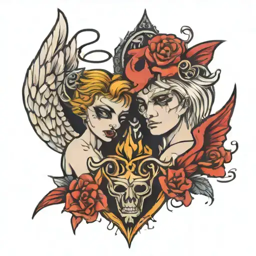 Heartbroken Angel And Devil