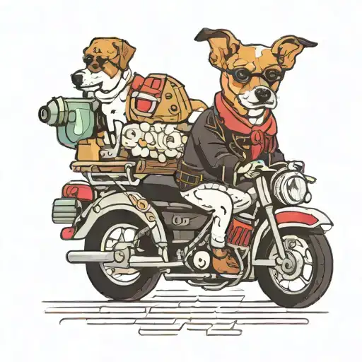 Dog Vicar On Motorbike