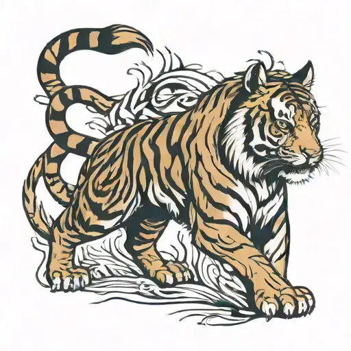 Tiger With The Inscription Tyger