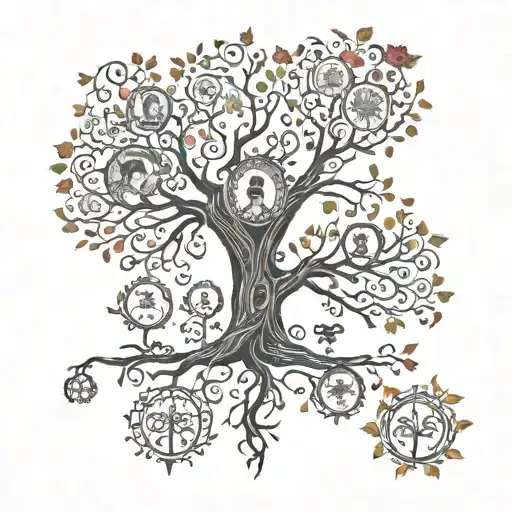 Wife Child's Family Tree With Each