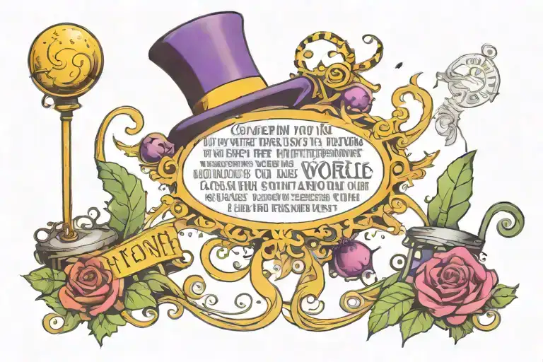 Willy Wonka Quote Written