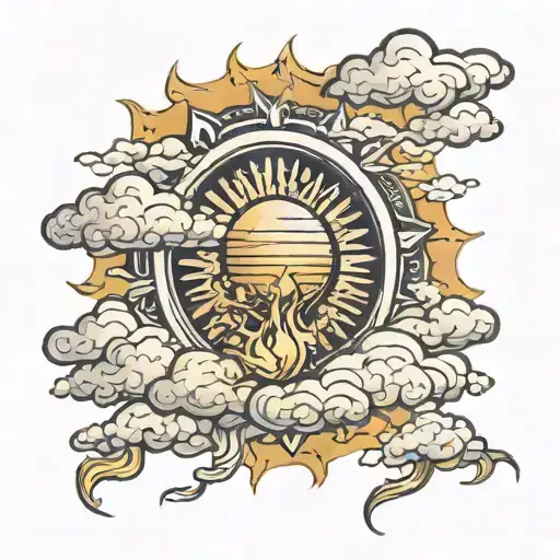 Clouds And Thunder Transformed Into Sun And Clouds