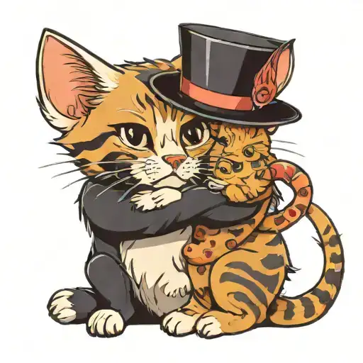 Cat Getting A Noogie