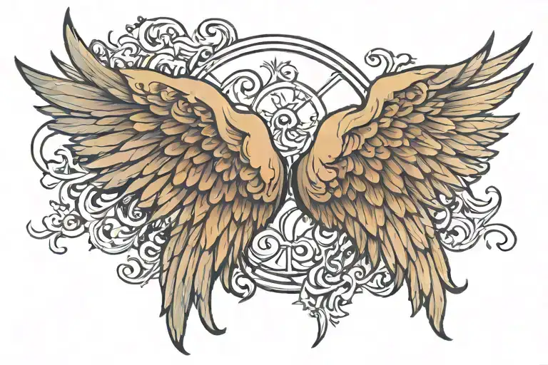 Angel Wings And Matthew Perry Inscription