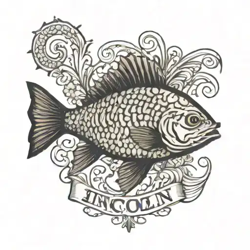 The Word Lincoln Spelled To Look Like A Fish
