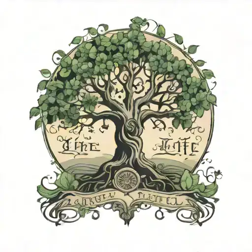 A Tree Of Life With The Names Kieran And Evelyn