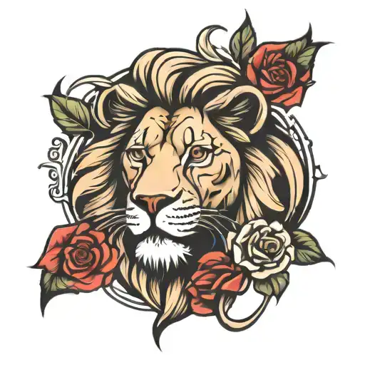Lion Clock Rose Eye