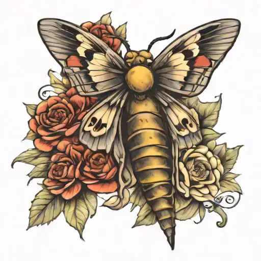 Death Hawk Moth Resting