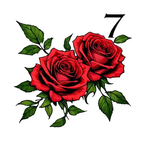 2 Roses And Roman Numbers