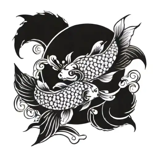Cancer Koi Fish Yin Yang