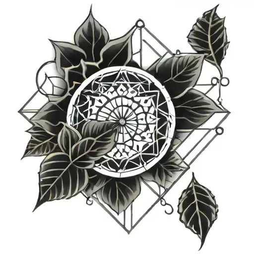 Geometrique Line And Dot Work Black