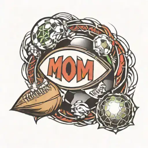 Mom 11 22 Diamonds Football Medicine Art