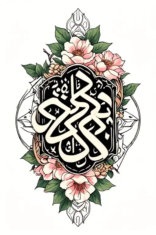 Lilles And Arabic Calligraphy