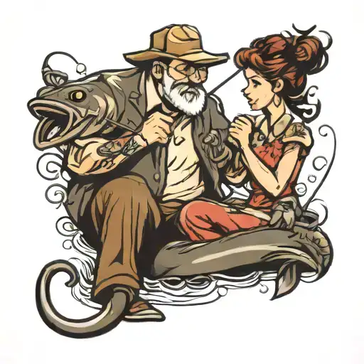 Dad Daughter Fishing Hook