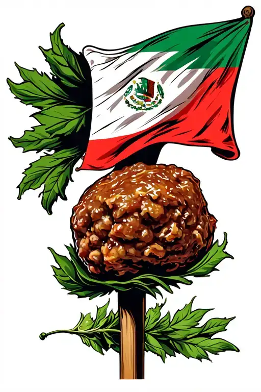 Meatball Stripping On Italian Flag Pole