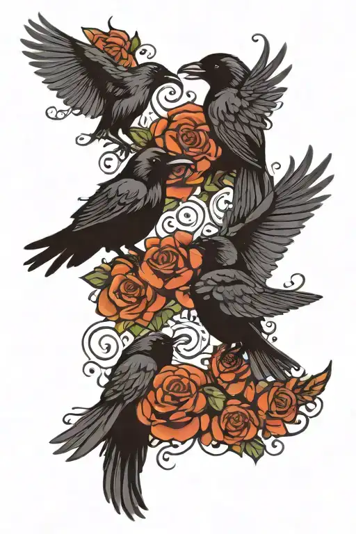 Small Ravens Around The Words Nothing But Love