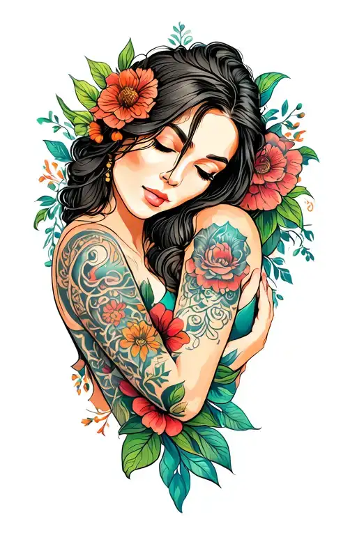 Mother Embracing Her