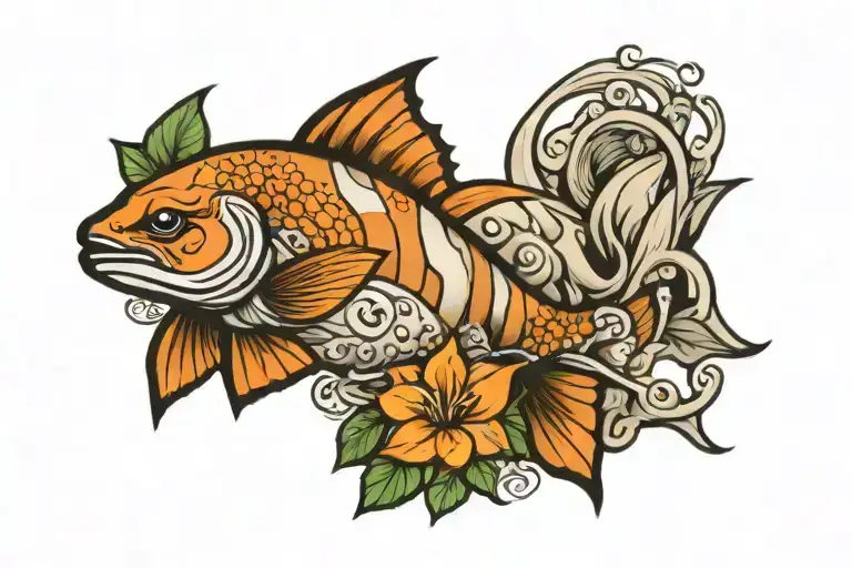 Tennessee And Marine Biology Friend Tattoo Design