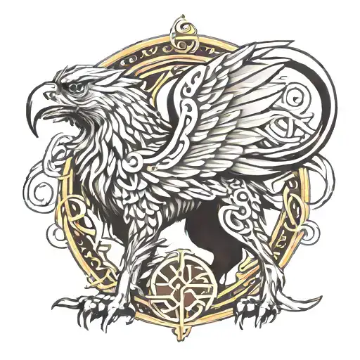 Griffon In Celtic Design
