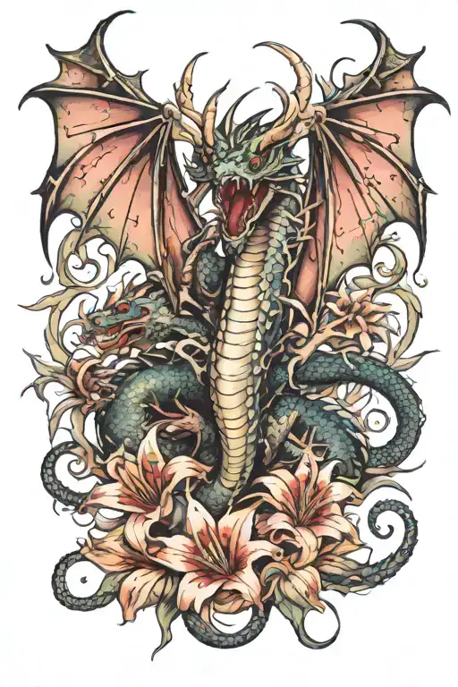 Dragon And Spider Lillies Wrapping