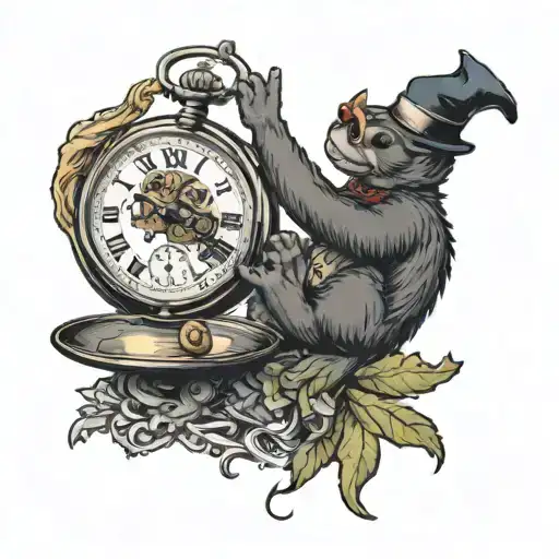 Pocket Watch With Abby And Teddys Birthday On Table