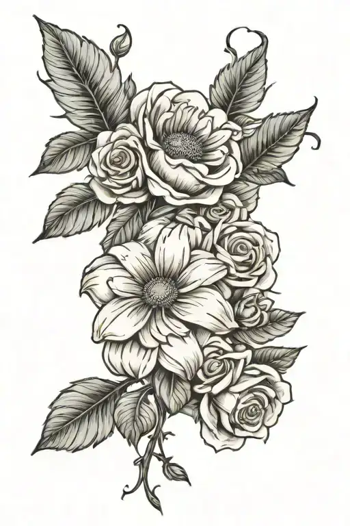 Daisy Flower And Rose