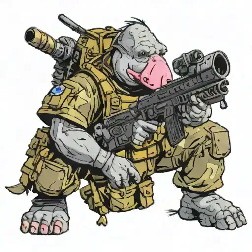 Eeyore From Winnie The Pooh Dressed In Tactical Gear And Skull Mask Like Call Of Duty Characters