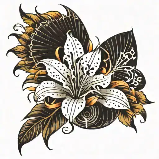 Ornamental Fan And Spider Lilly Flower