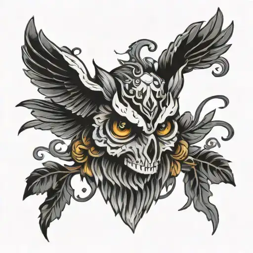 Black Skull Owl