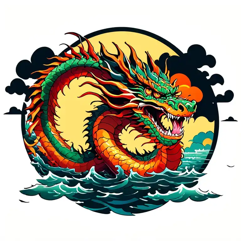 The Dragon Swimming In The Sky