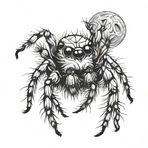 Jumping Spider Black And White