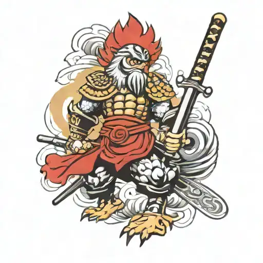 Chicken Samurai Warrior